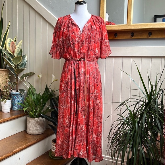 NWOT Banana Republic Belted Floral Maxi Dress - Picture 4 of 14